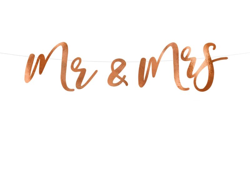 mr&mrs rose gold girland