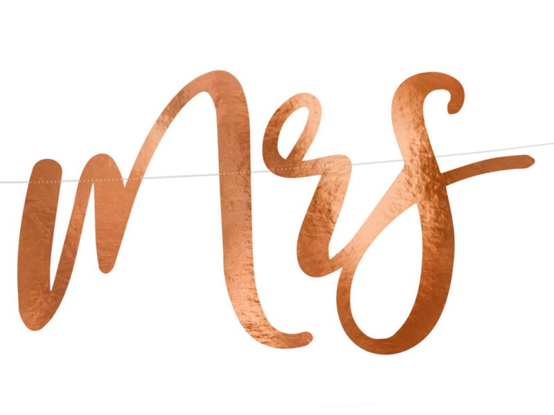 mr&mrs rose gold girland