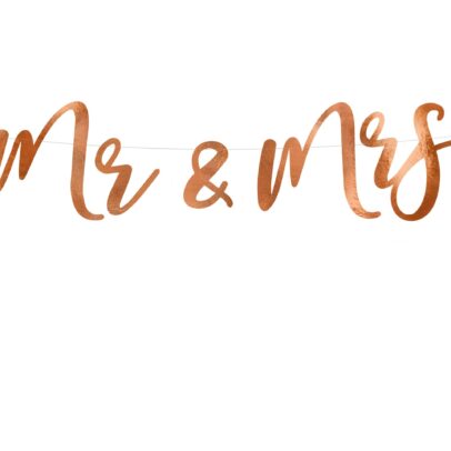 mr&mrs rose gold girland