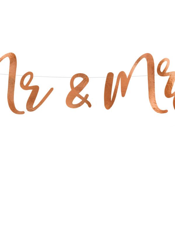 mr&mrs rose gold girland