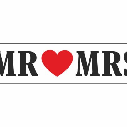 Mr ♡ Mrs rendszámtábla